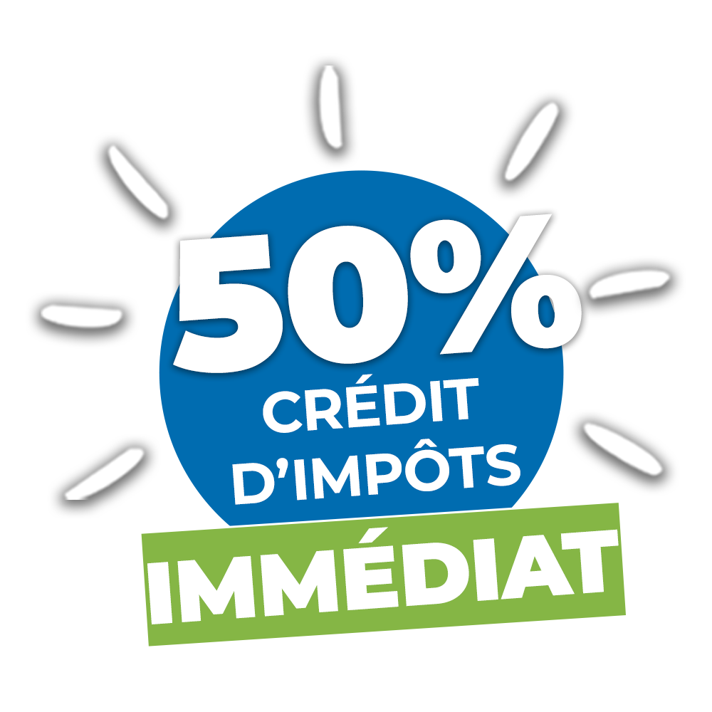 Crédit d'impôt immédiat de 50%